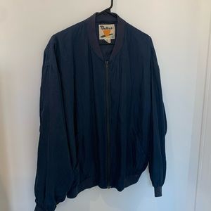 Vintage Protest bomber jacket, 100% silk, dark blue, size S